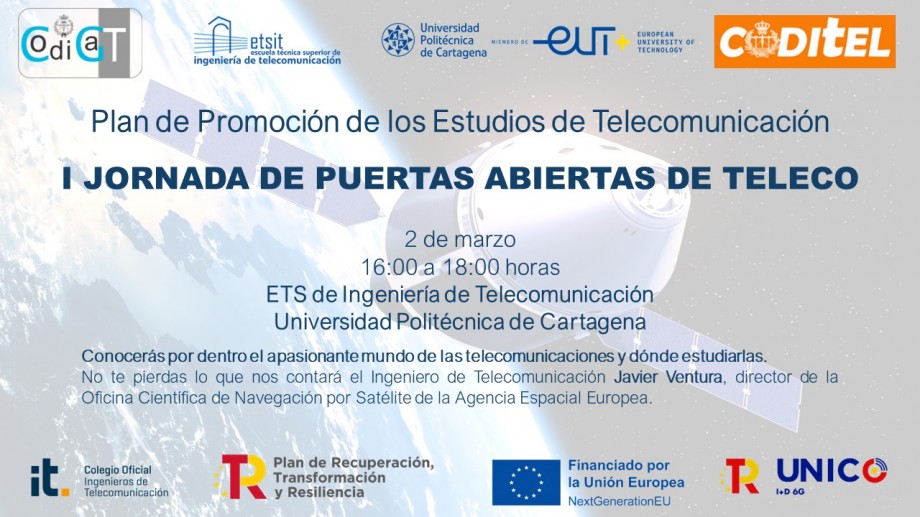 Imagen de I JORNADA DE PUERTAS ABIERTAS DE TELECO 02-03-2023 16:00