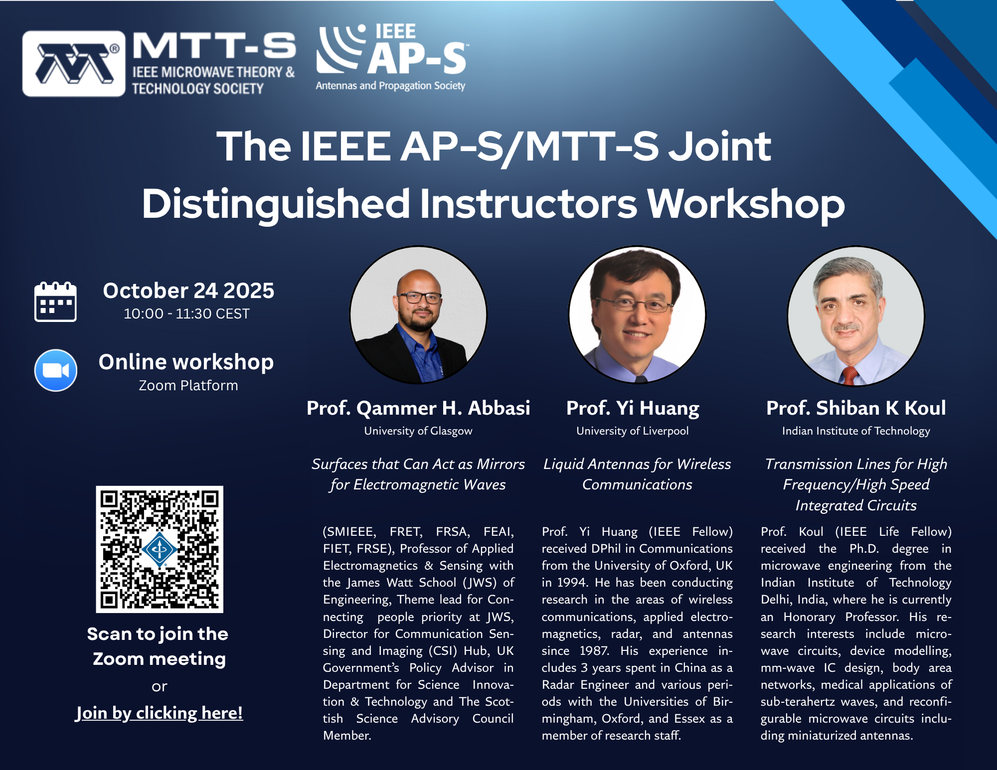 Imagen de Invitation IEEE AP-S/MTT-S Joint Distinguished Instructors Workshop